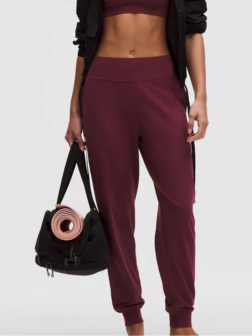 lululemon athletica Maroon High-Rise Track Joggers